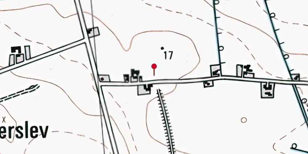 Historisk kort over Særslev Trinbræt med Sidespor Historisk kort over Særslev Trinbræt med Sidespor