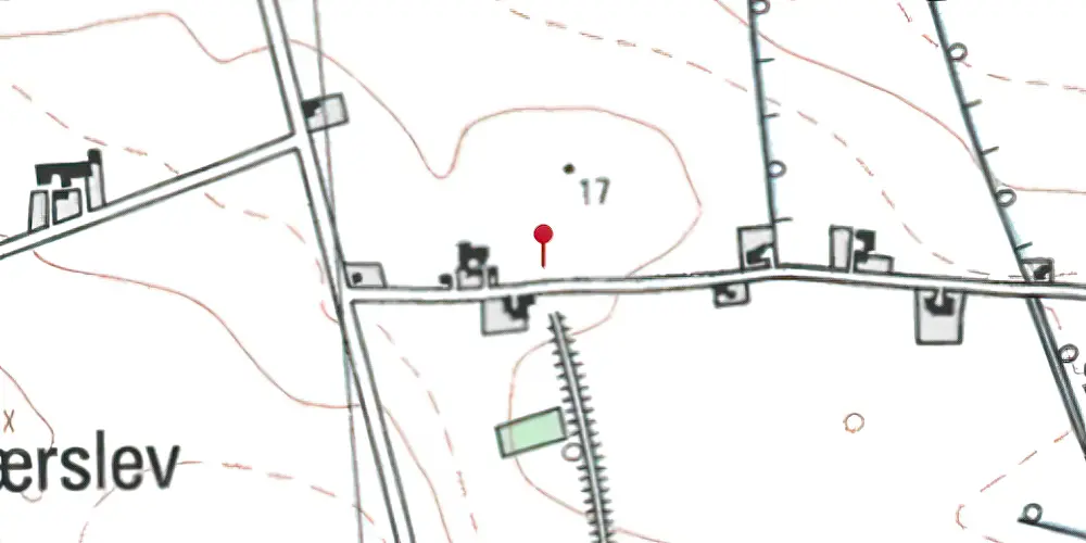 Historisk kort over Særslev Trinbræt med Sidespor Historisk kort over Særslev Trinbræt med Sidespor