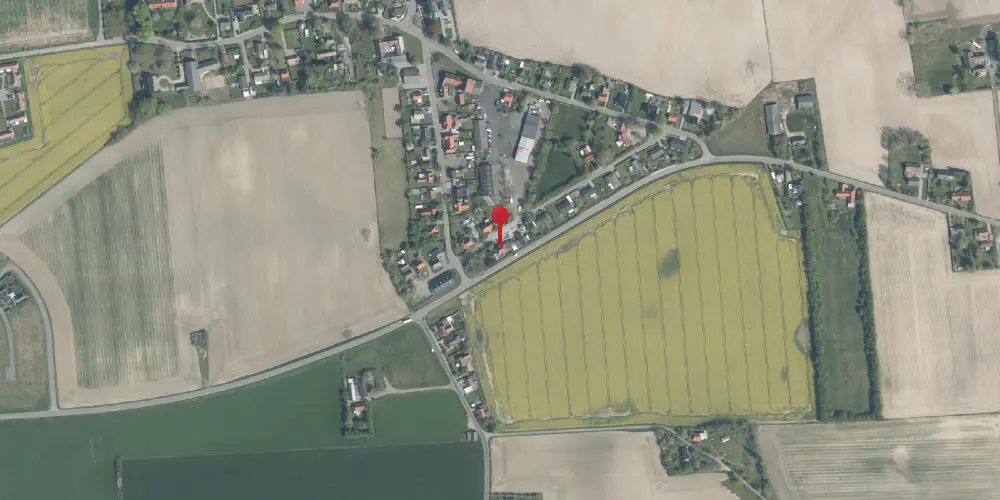 Historisk kort over Sønder Ørslev Station