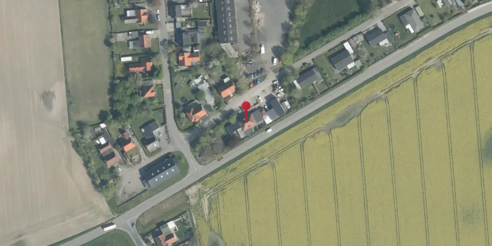 Historisk kort over Sønder Ørslev Station