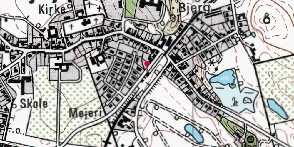 Historisk kort over Højby (Sjælland) Station