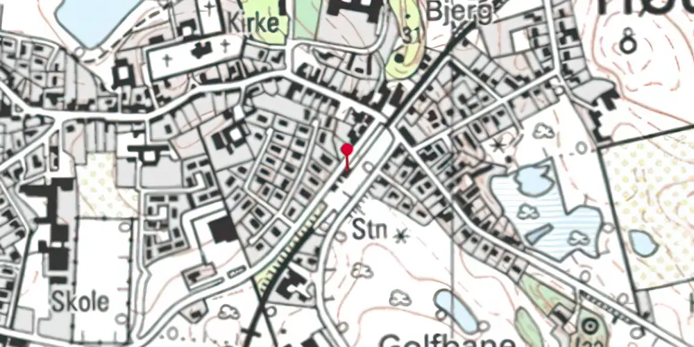 Historisk kort over Højby (Sjælland) Station