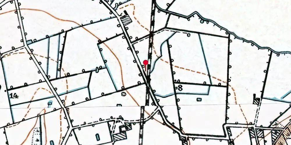 Historisk kort over Sløsserup Trinbræt