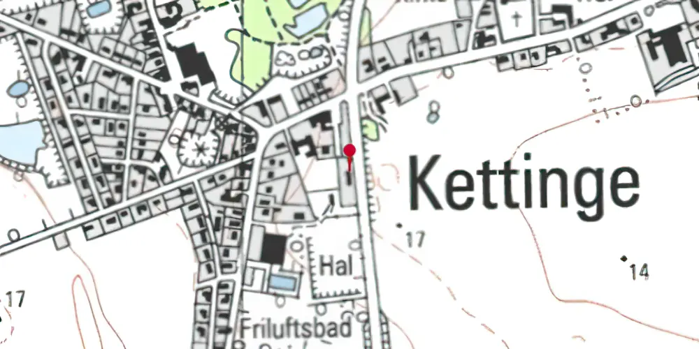 Historisk kort over Kettinge Billetsalgssted