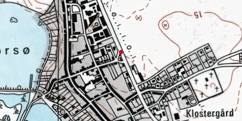 Historisk kort over Nysted Station