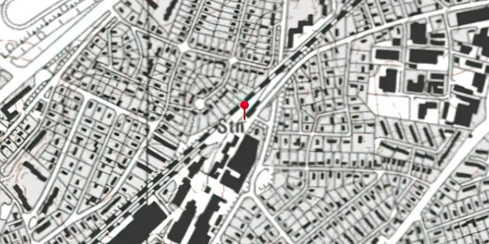 Historisk kort over Viby Jylland Trinbræt