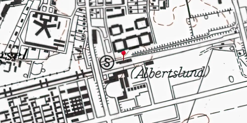 Historisk kort over Albertslund S-togstrinbræt