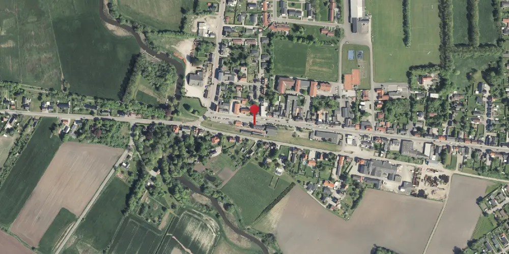 Historisk kort over Allingåbro Station