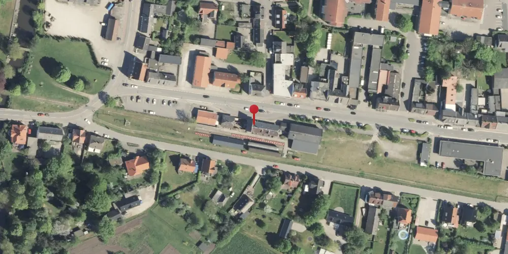 Historisk kort over Allingåbro Station