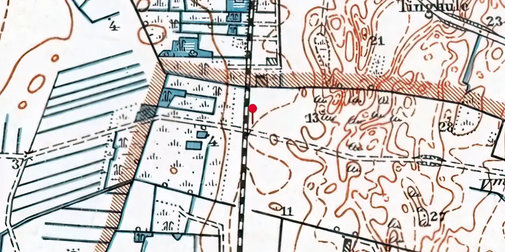 Historisk kort over Sommerland Sjælland Trinbræt