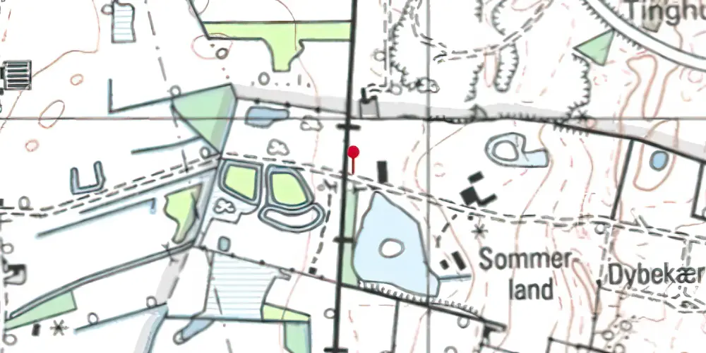 Historisk kort over Sommerland Sjælland Trinbræt