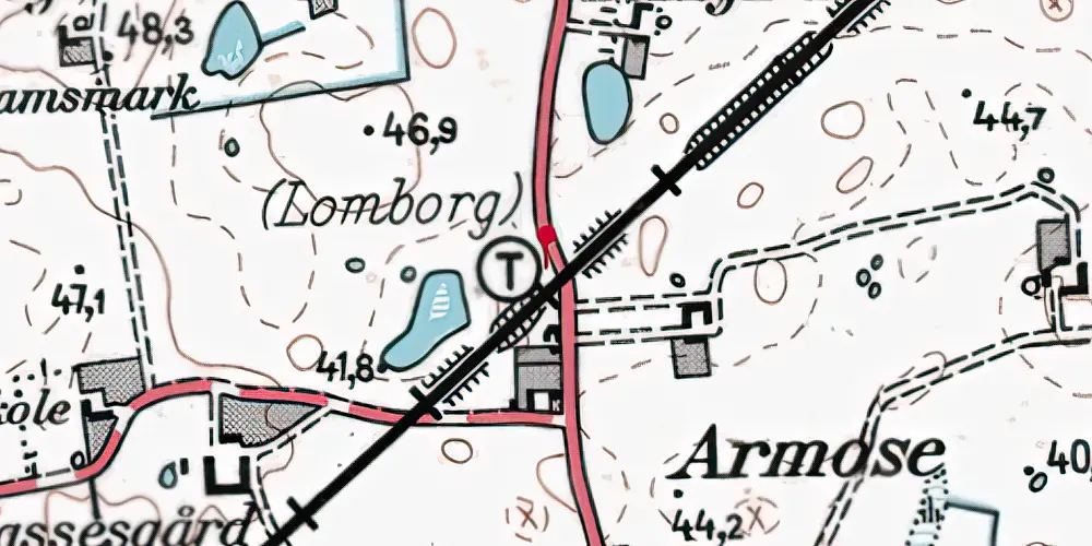 Historisk kort over Armose Trinbræt