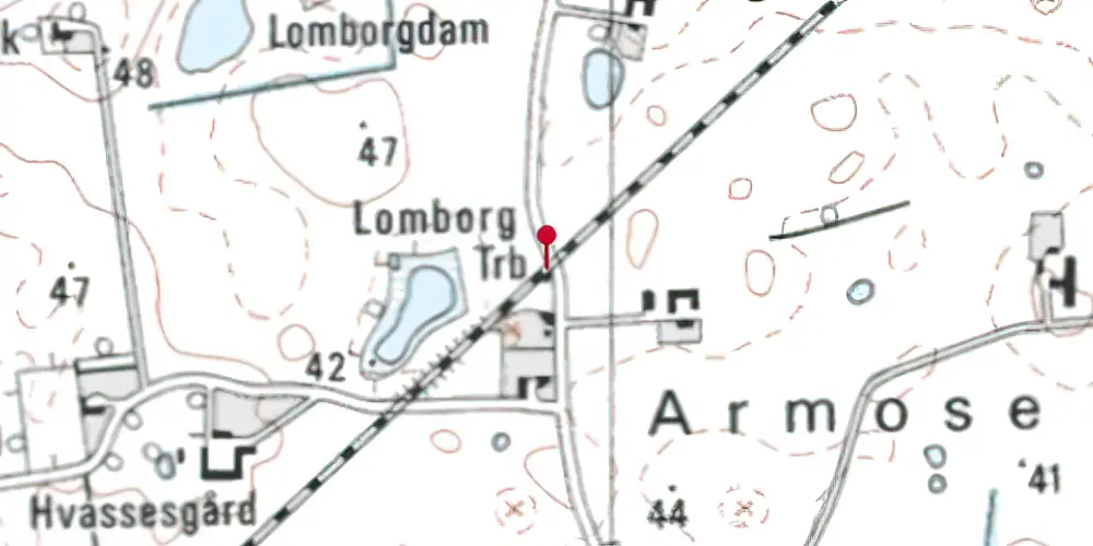 Historisk kort over Armose Trinbræt