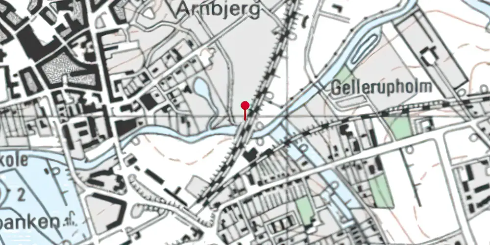 Historisk kort over Arnbjerg Trinbræt