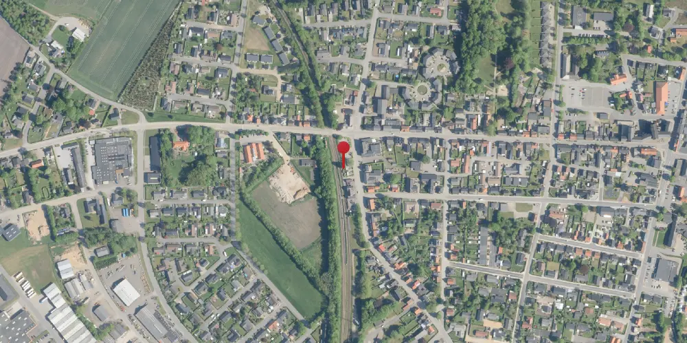 Historisk kort over Aulum Trinbræt