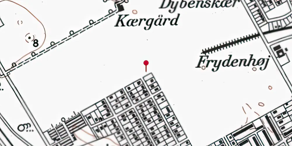 Historisk kort over Avedøre S-togstrinbræt Historisk kort over Avedøre S-togstrinbræt