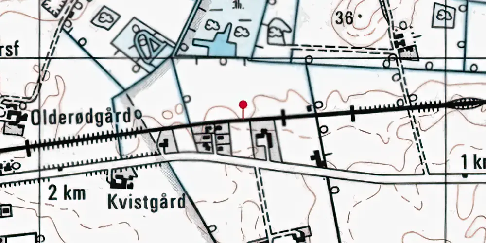 Historisk kort over Bagmarken Trinbræt