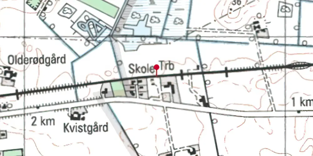 Historisk kort over Bagmarken Trinbræt