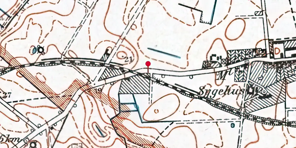 Historisk kort over Nyled Trinbræt