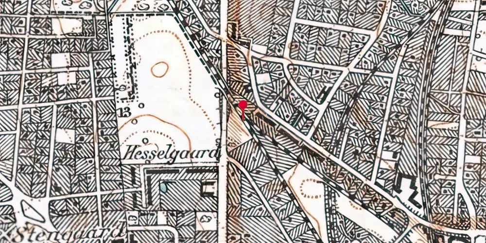 Historisk kort over Bernstorffsvej S-togstrinbræt