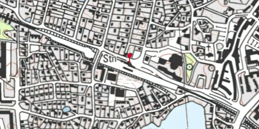 Historisk kort over Birkerød Station