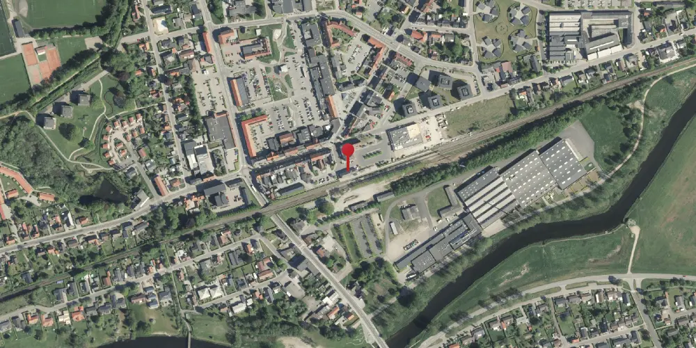 Historisk kort over Bjerringbro Station Historisk kort over Bjerringbro Station