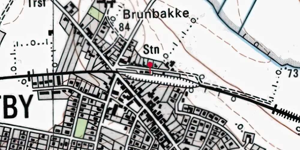 Historisk kort over Bording Station Historisk kort over Bording Station