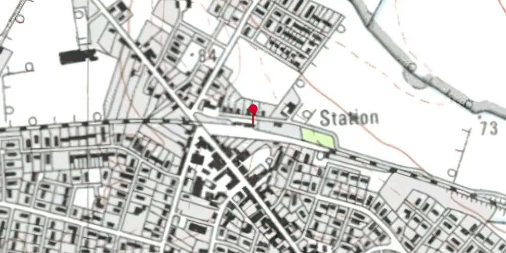 Historisk kort over Bording Station Historisk kort over Bording Station