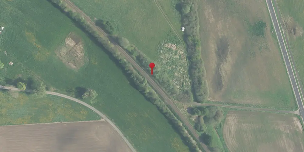 Historisk kort over Borupgård Trinbræt med Sidespor