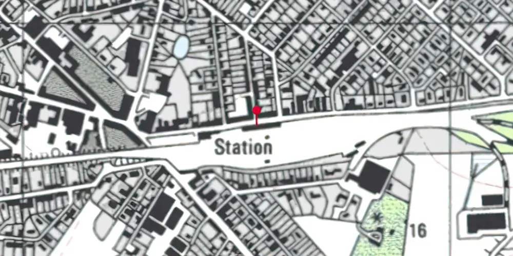 Historisk kort over Bramming Station