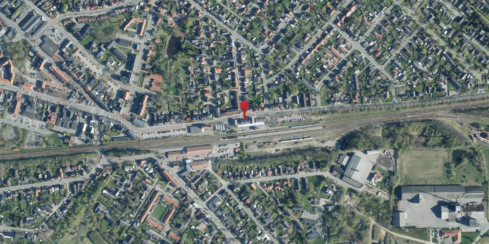 Historisk kort over Bramming Station