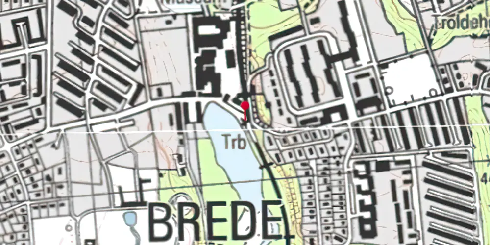 Historisk kort over Brede Station