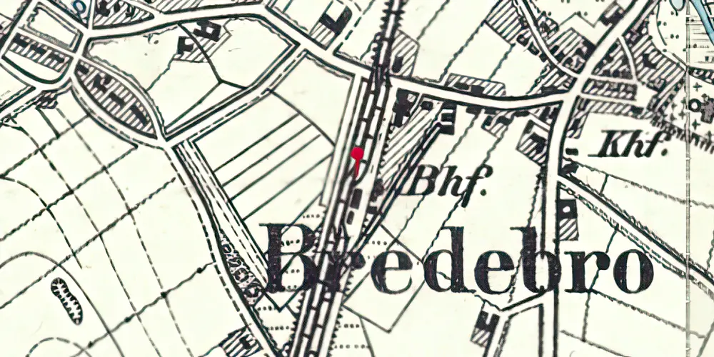 Historisk kort over Bredebro Trinbræt