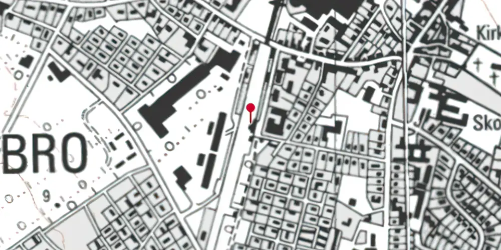 Historisk kort over Bredebro Trinbræt