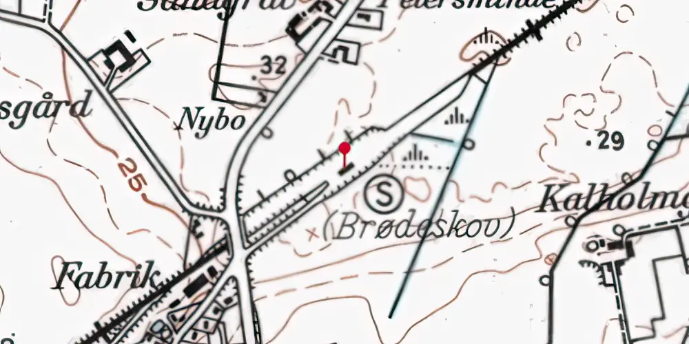 Historisk kort over Brødeskov Station Historisk kort over Brødeskov Station