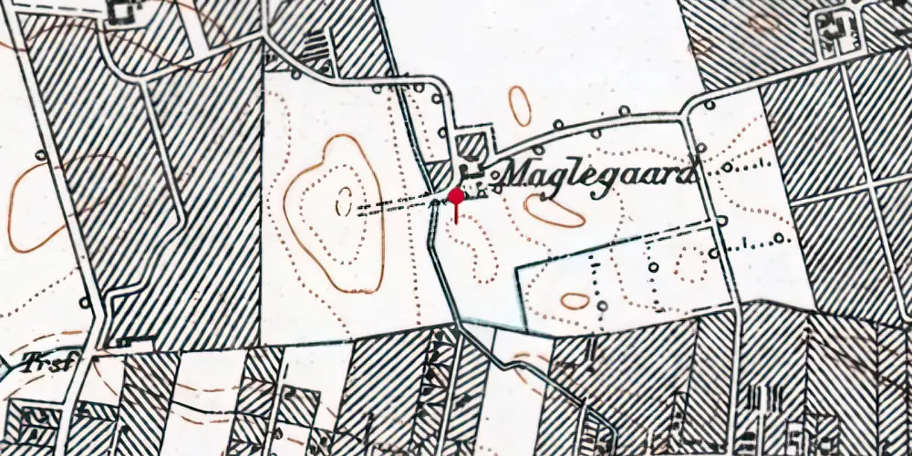 Historisk kort over Brøndby Strand S-togstrinbræt Historisk kort over Brøndby Strand S-togstrinbræt