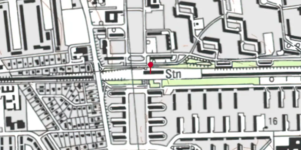 Historisk kort over Brøndbyøster S-togstrinbræt Historisk kort over Brøndbyøster S-togstrinbræt