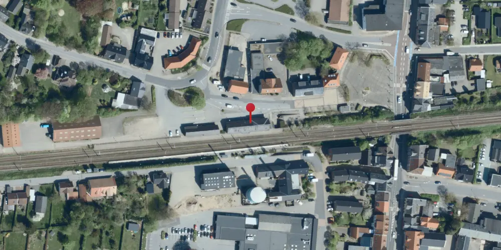 Historisk kort over Brørup Station