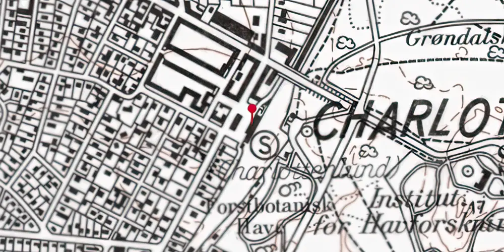 Historisk kort over Charlottenlund Station [1863-1899]