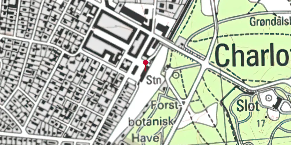 Historisk kort over Charlottenlund Station [1863-1899]