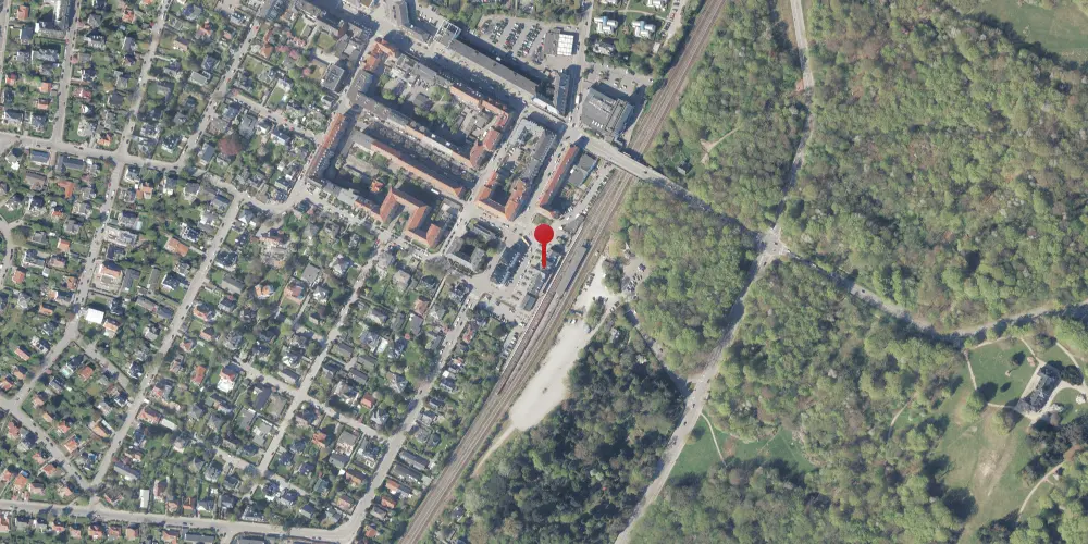 Historisk kort over Charlottenlund Station [1863-1899]