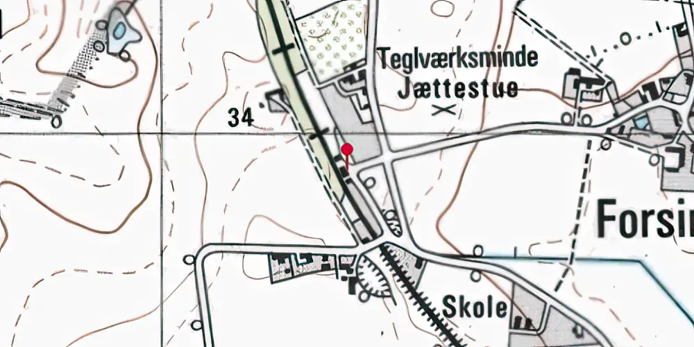 Historisk kort over Forsinge Station