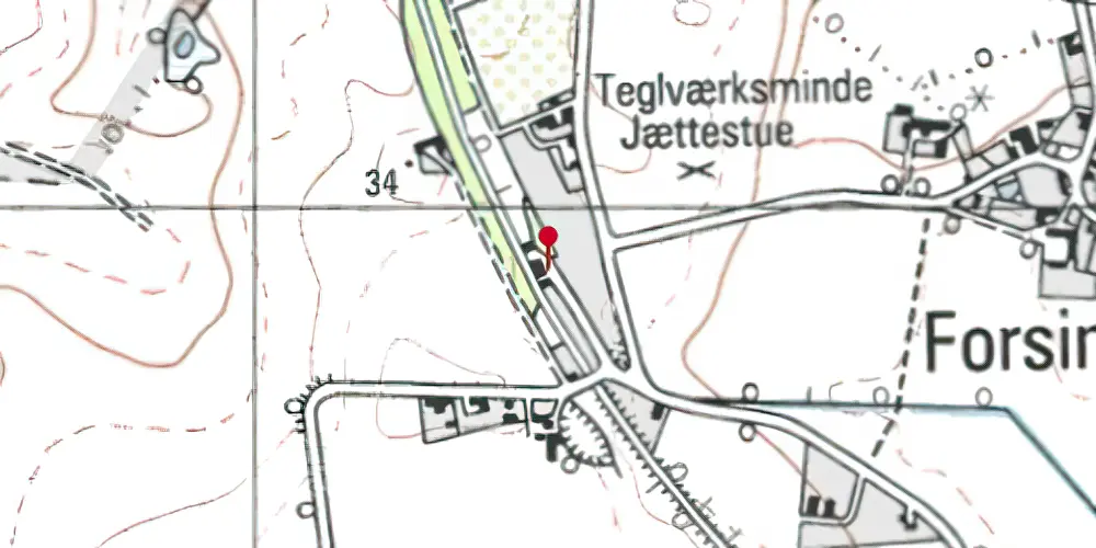 Historisk kort over Forsinge Station