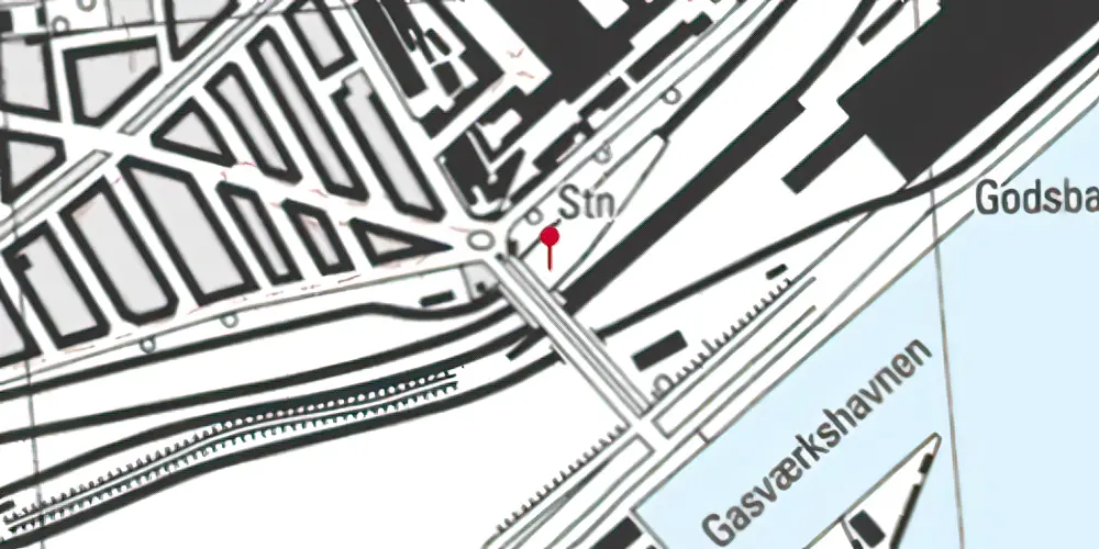 Historisk kort over Dybbølsbro S-togstrinbræt