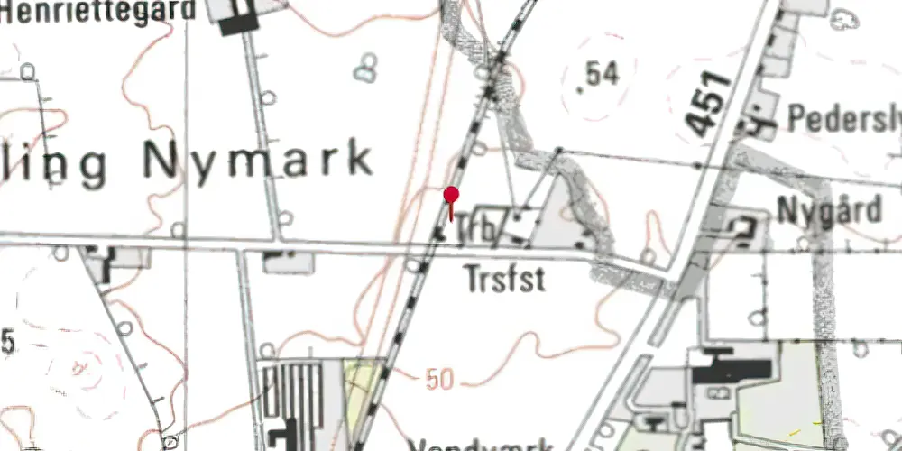 Historisk kort over Egelund Trinbræt Historisk kort over Egelund Trinbræt