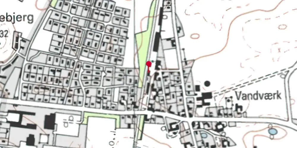 Historisk kort over Jerslev Station