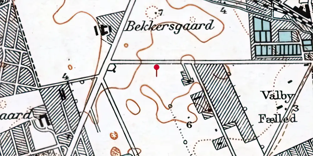 Historisk kort over Ellebjerg Station Historisk kort over Ellebjerg Station