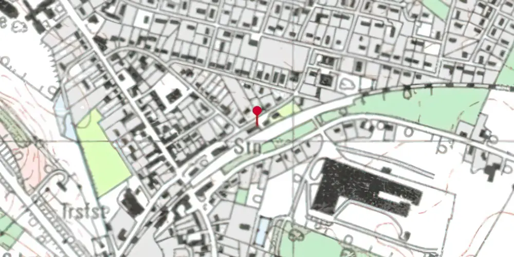 Historisk kort over Engesvang Station