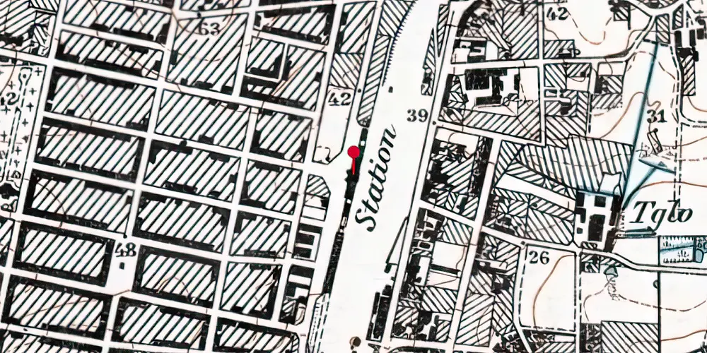 Historisk kort over Esbjerg Station Historisk kort over Esbjerg Station