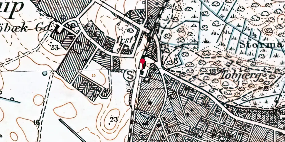 Historisk kort over Espergærde Station